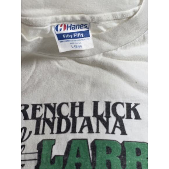Larry Bird French Lick Indiana 1987 Hanes T-Shirt Lg - Picture 3 of 5